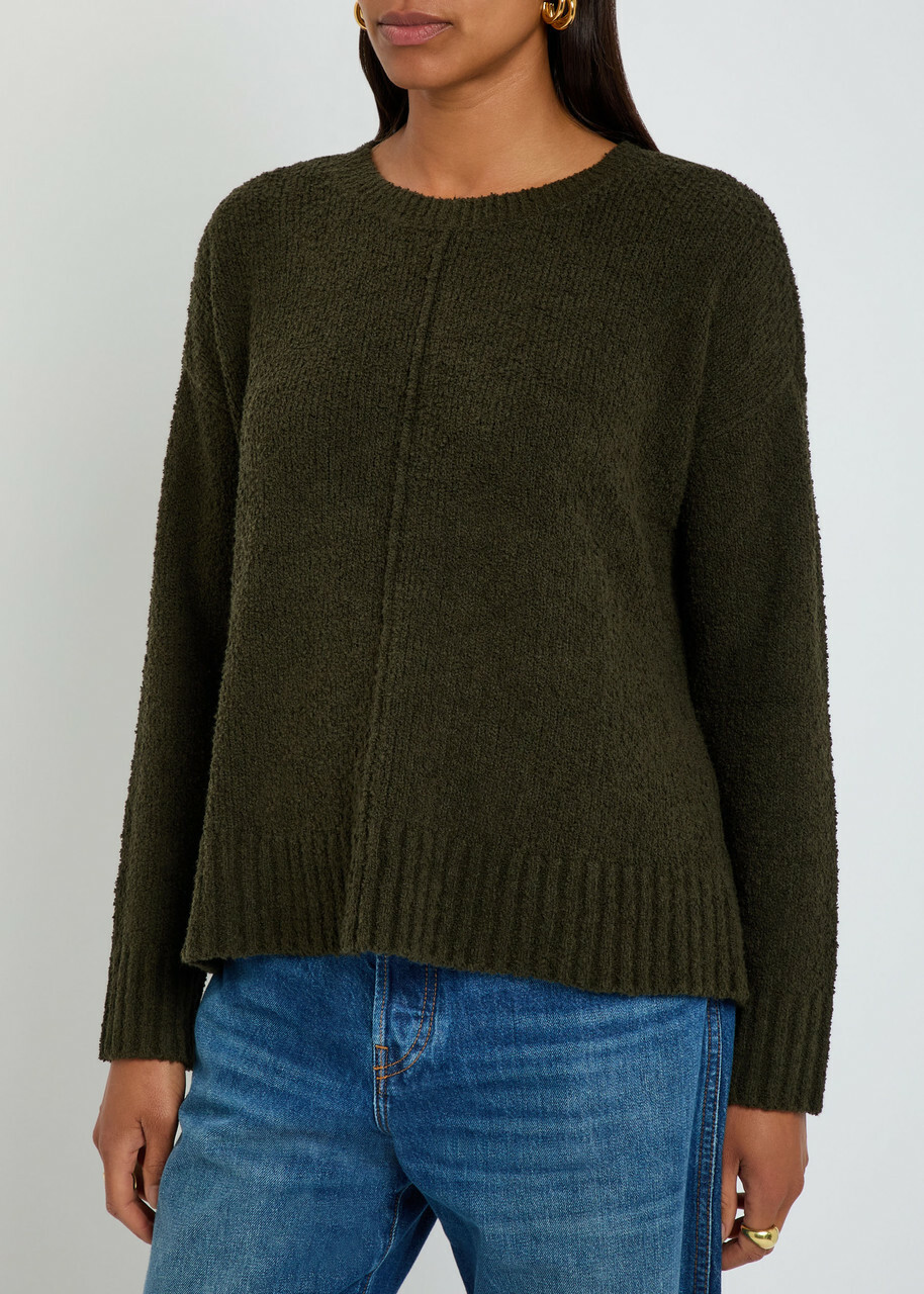 Eileen Fisher Pintuck Bouclé Jumper Brown