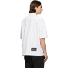 We11done White Zip Detail Short Sleeve Shirt