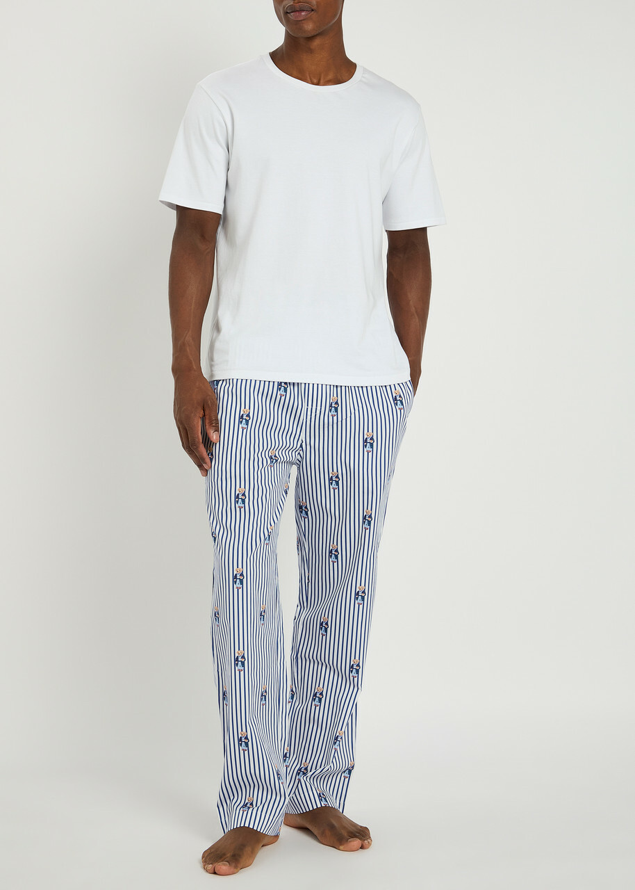Polo Ralph Lauren Striped Cotton-poplin Pyjama Trousers Blue