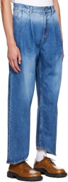 ADER error Blue Pleated Jeans