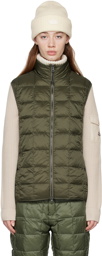 TAION Green High Neck Down Vest