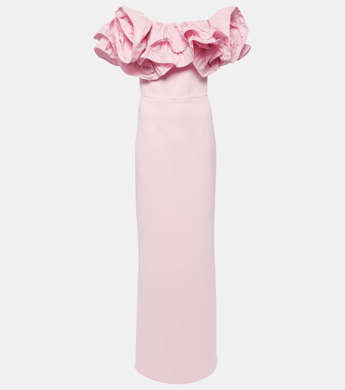 Rebecca Vallance Jenna ruffle-trimmed off-shoulder gown