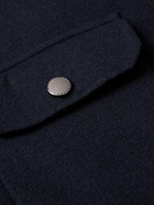 Canali - Reversible Double-Faced Wool-Felt Overshirt - Blue