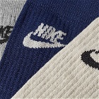 Nike Men's Everyday Essential Sock - 3 Pack in Multi