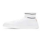 Fendi White Knit High-Top Sneakers