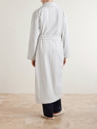 TEKLA - Belted Striped Organic Cotton-Terry Robe - Neutrals