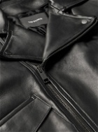 Yves Salomon - Padded Leather Biker Jacket - Black