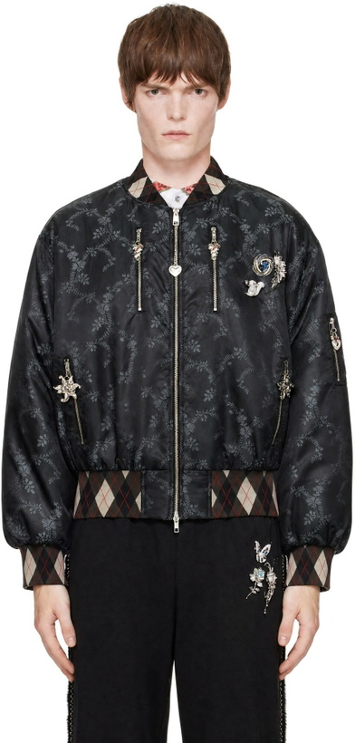 Photo: Chopova Lowena Black Crescent Bomber Jacket