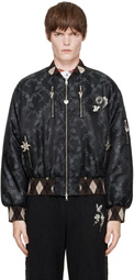Chopova Lowena Black Crescent Bomber Jacket