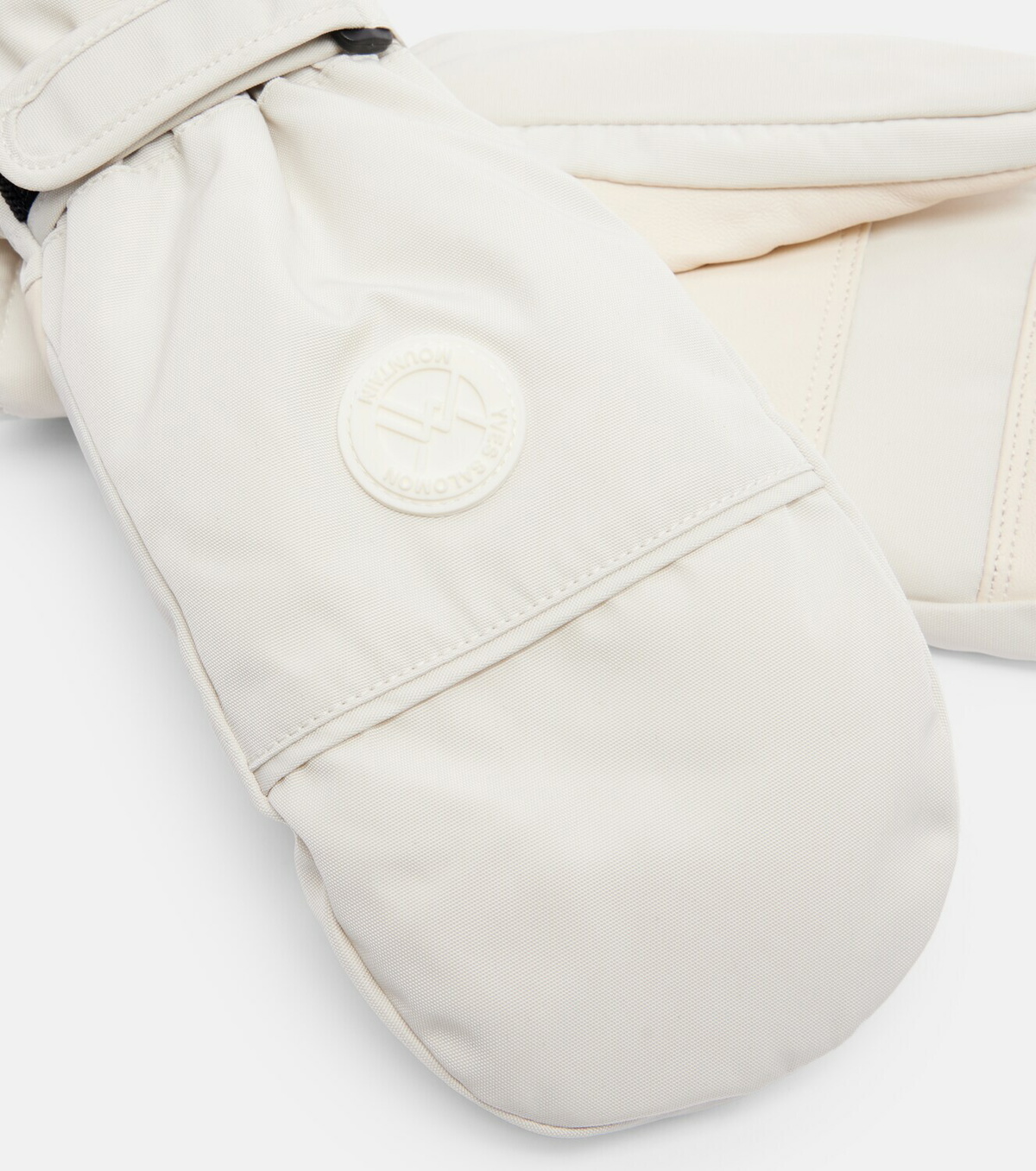 Yves Salomon Leather-trimmed mittens