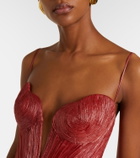 Maria Lucia Hohan Cecilia draped silk muslin bustier gown