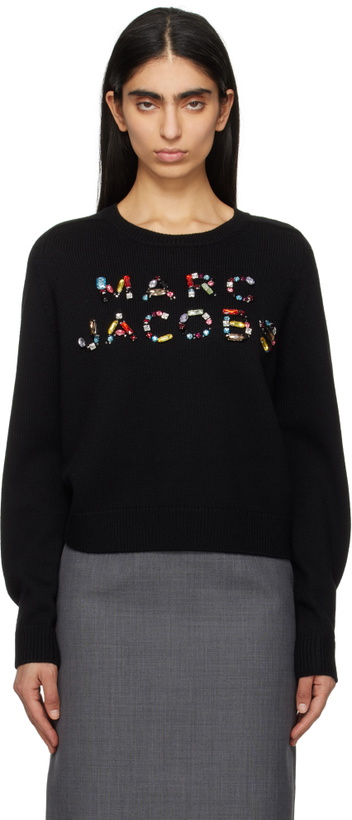 Photo: Marc Jacobs Black Gem Knit Logo Sweater