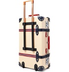 Globe-Trotter - St Moritz 26" Striped Webbing and Leather-Trimmed Fibreboard Suitcase - Neutrals
