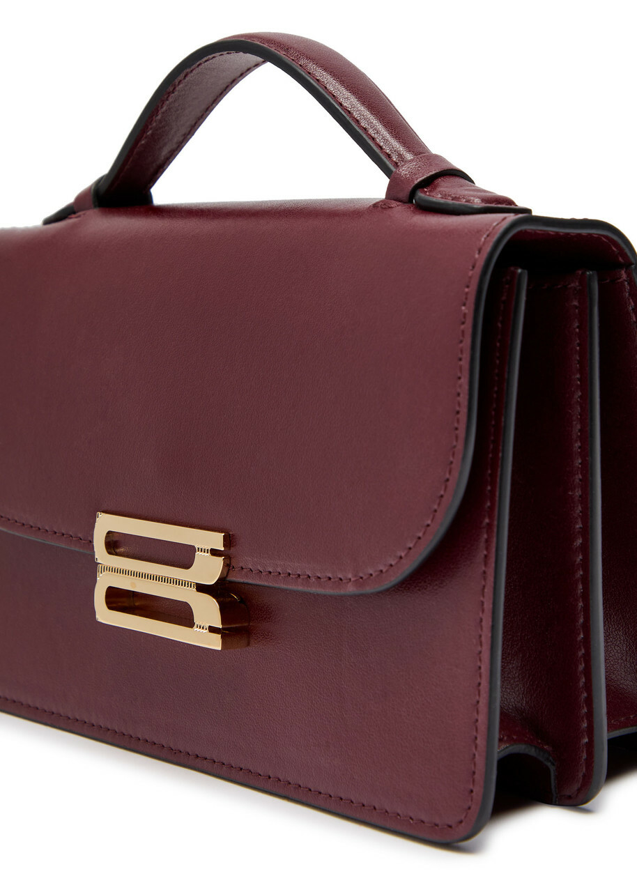 Victoria Beckham Dorian Mini Grained-leather top Handle bag - Burgundy - One Size