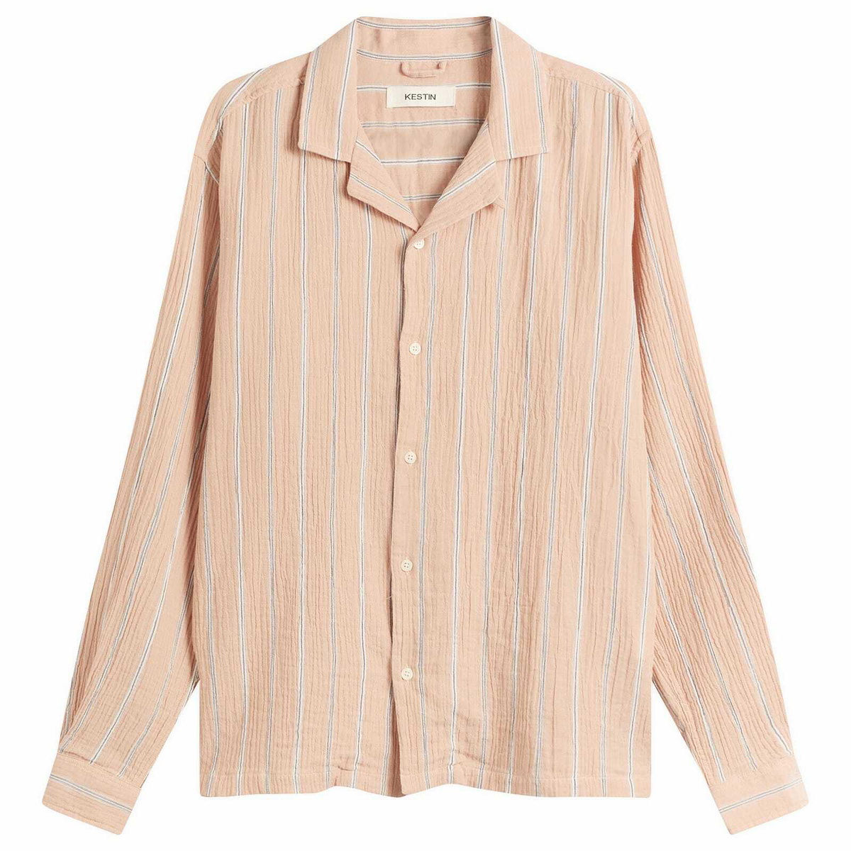 Kestin Men's Seersucker Tain Shirt in Washed Coral