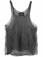 MLGA Black Open-Knit Sheer Tank Top