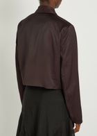 Our Legacy Statue Satin-twill Jacket Dark Brown