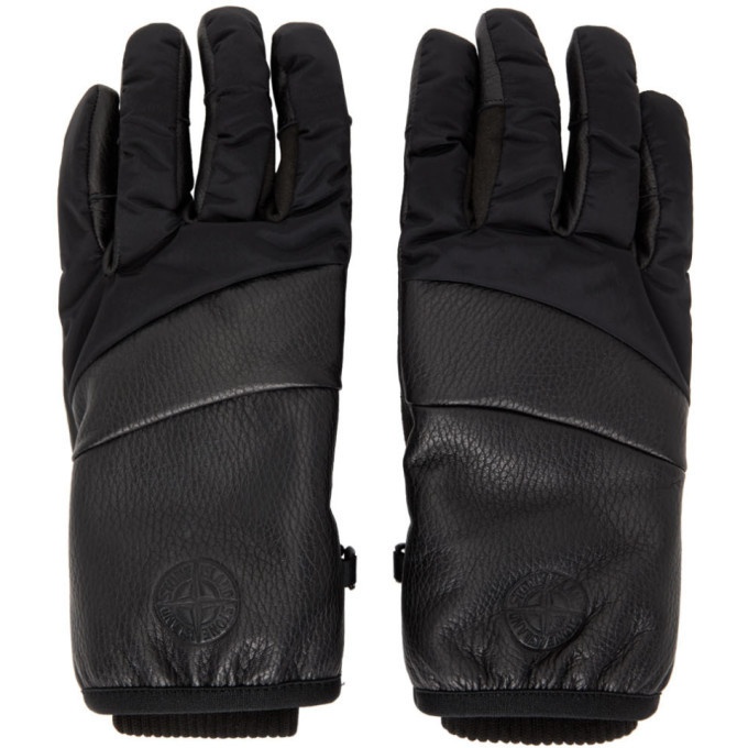 Photo: Stone Island Black Nylon Metal Gloves