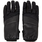 Stone Island Black Nylon Metal Gloves