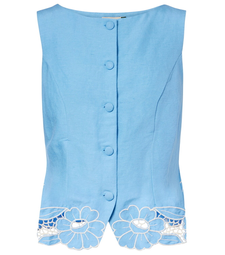 Photo: Rixo Lucca linen-blend vest