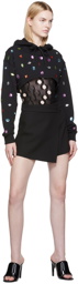 MSGM Black Cropped Hoodie