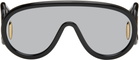 LOEWE Black & Silver Wave Mask Sunglasses