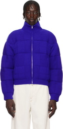 Guest in Residence Blue & Black Quilted Reversible Puffer Jacket