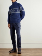 Brunello Cucinelli - Straight-Leg Virgin Wool-Flannel Cargo Trousers - Blue