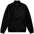 SOPHNET. Men's SOPHNET Melton Wool Versity Jacket in Black