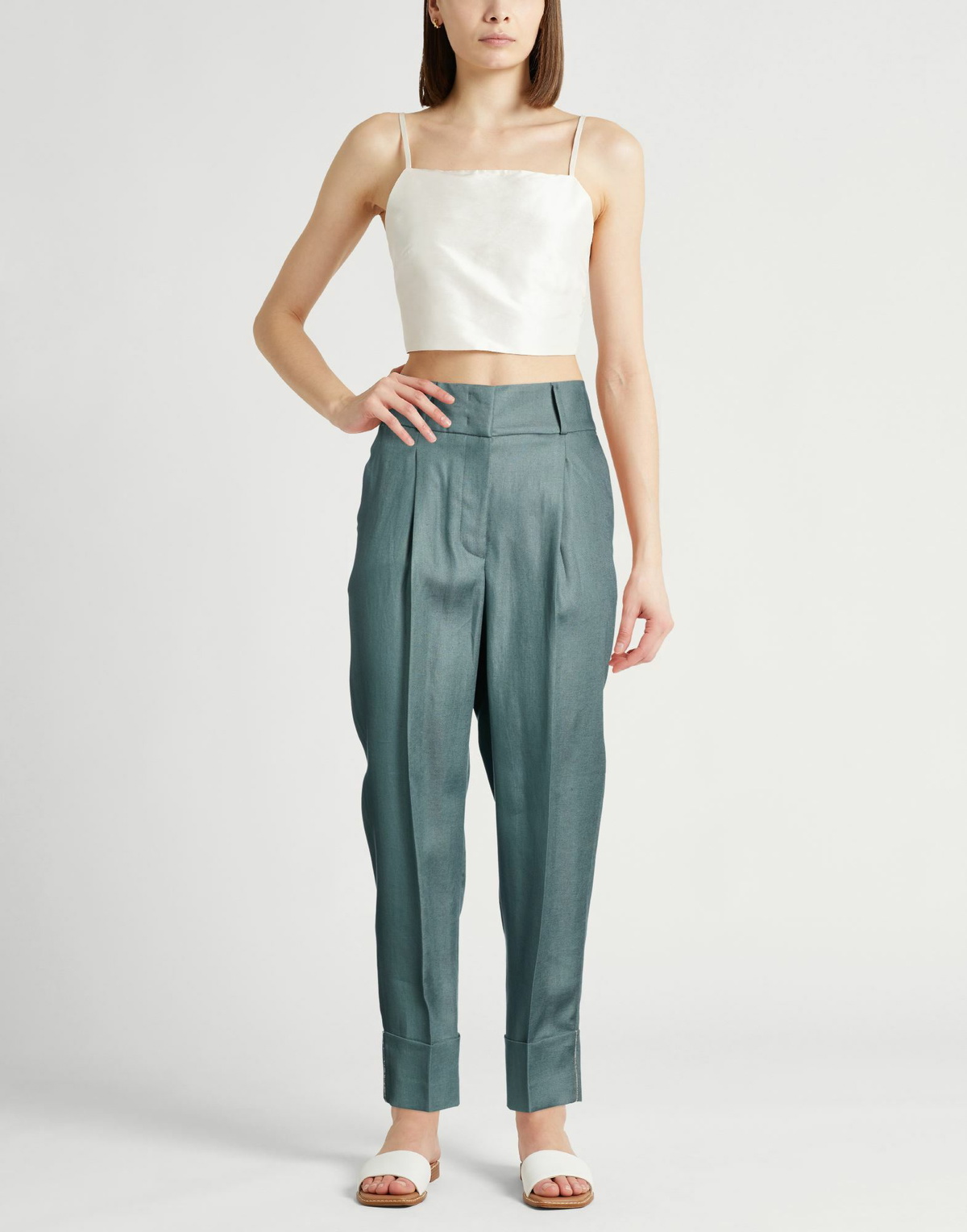 Peserico Womens Pants Deep teal
