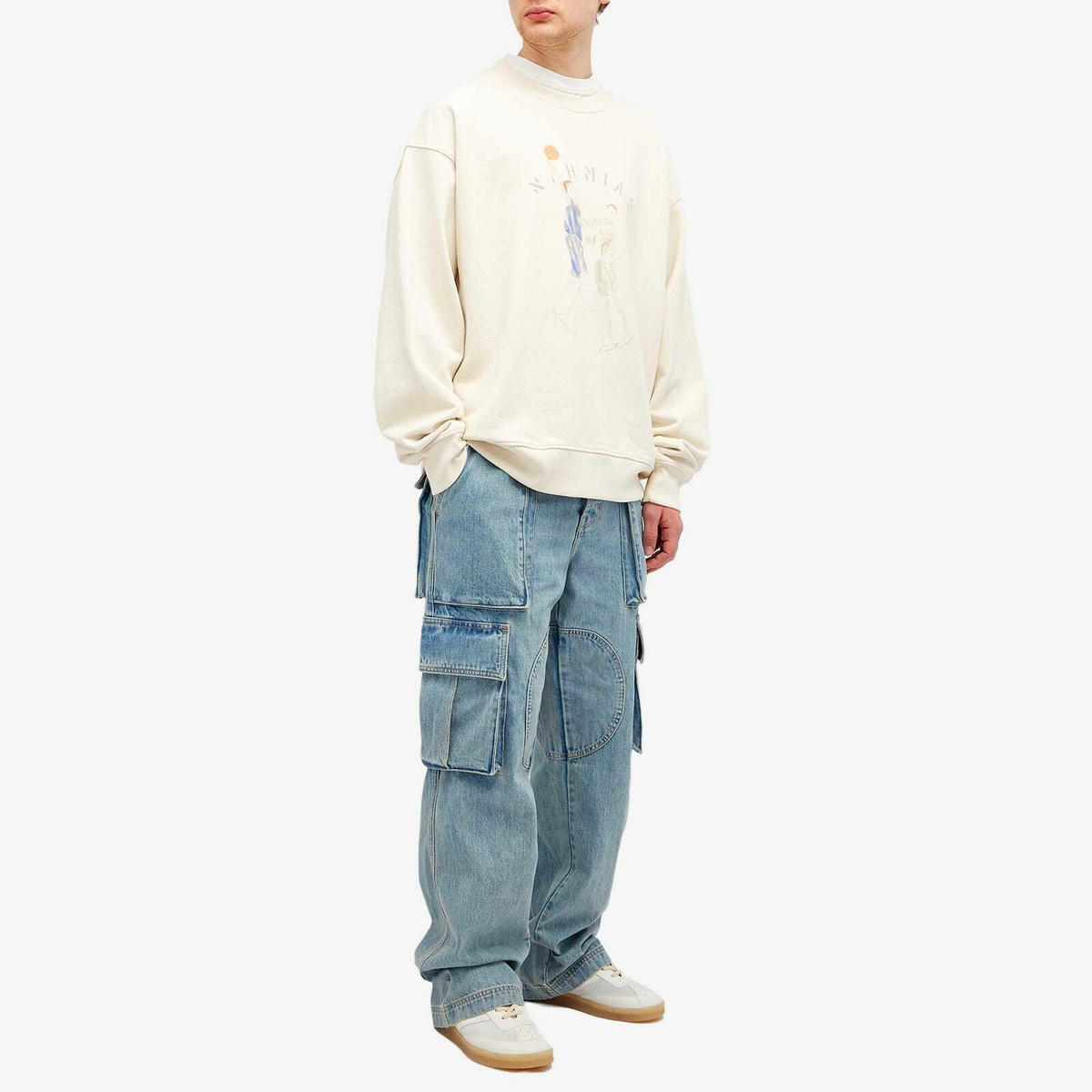 Nahmias Men's Dancing Crew Sweat in Natural Stone