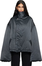 MM6 Maison Margiela Black Oversized Padded Jacket