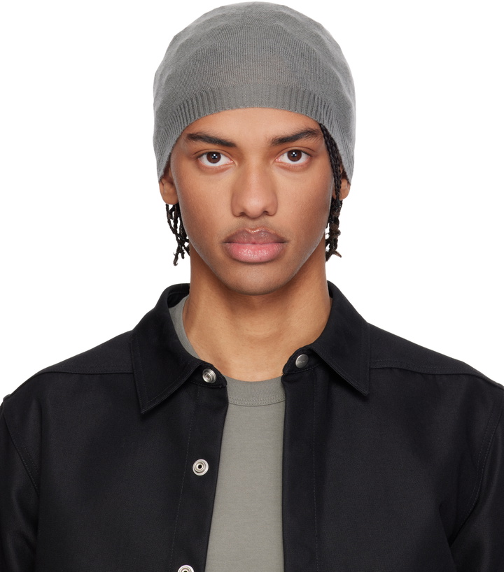 Photo: Rick Owens Gray Temple Rasato Knit Beanie