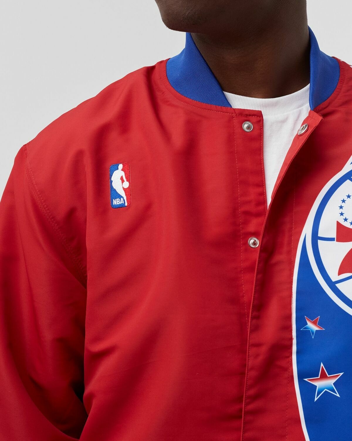 Mitchell & Ness Nba Authentic Warm Up Jacket Philadelphia 76 Ers 1993 94 Red - Mens - College Jackets/Team Jackets
