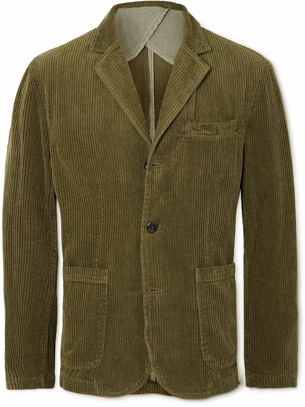 Photo: Alex Mill - Unstructured Garment-Dyed Cotton-Corduroy Blazer - Green
