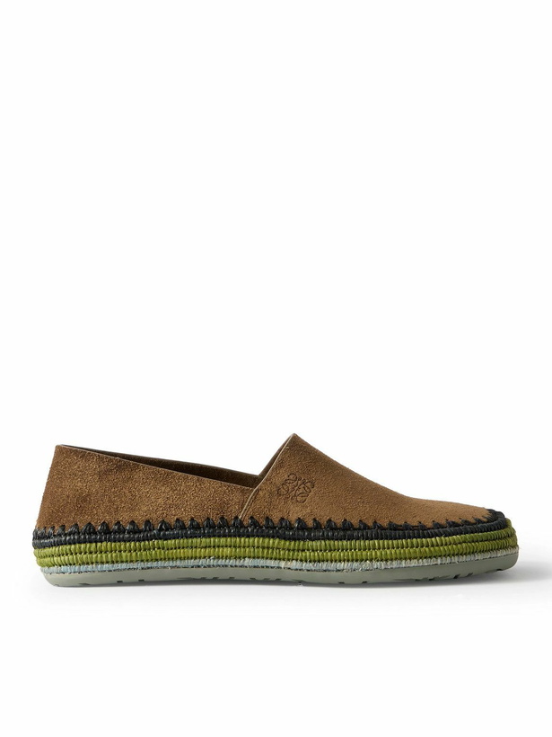 Photo: LOEWE - Paula's Ibiza Suede Espadrilles - Brown