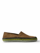 LOEWE - Paula's Ibiza Suede Espadrilles - Brown