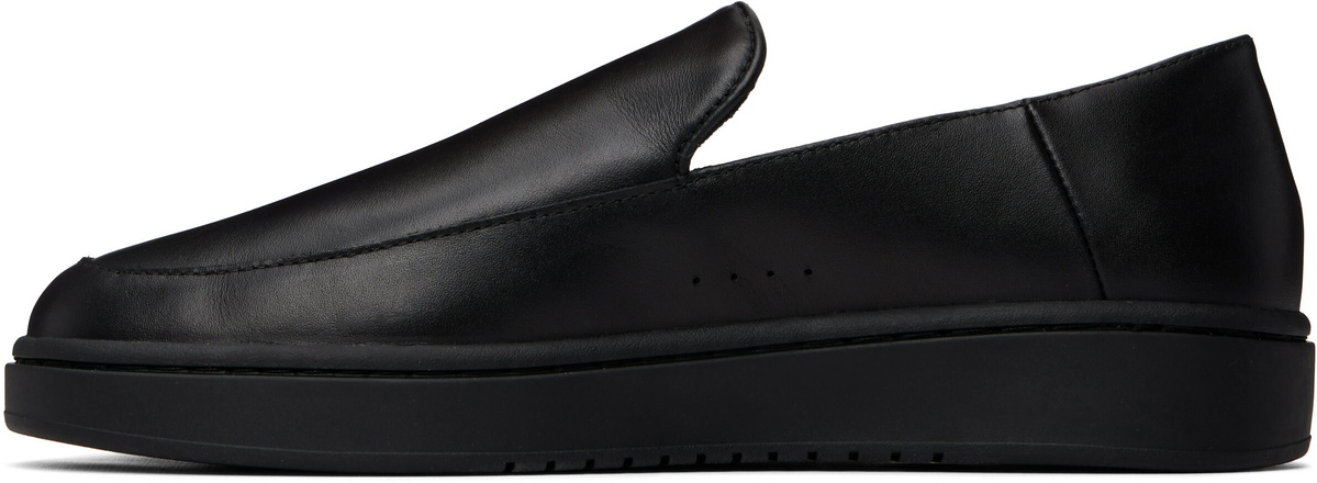 Hugo Black Logo Stamp Loafers