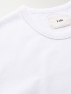 FOLK - Logo-Print Cotton-Jersey T-Shirt - White - 5