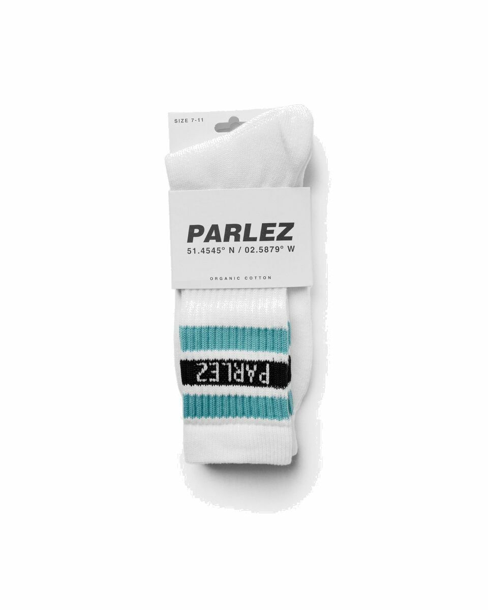 Photo: Parlez Block Socks Blue - Mens - Socks