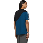 Givenchy Black and Blue Diagonal Colorblock T-Shirt