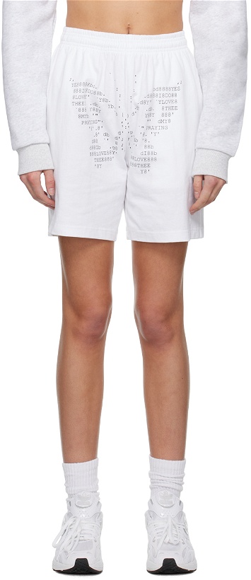 Photo: Praying SSENSE Exclusive White Butterfly Shorts