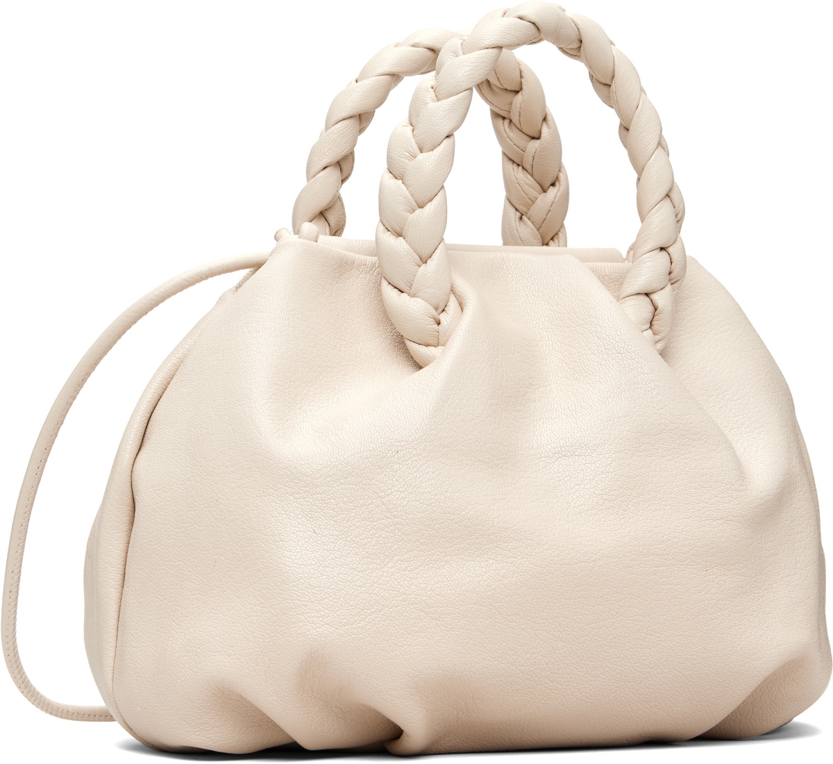 HEREU Off-White Bombon M Supple Shiny Bag