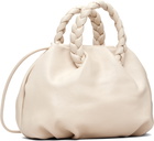 HEREU Off-White Bombon M Supple Shiny Bag