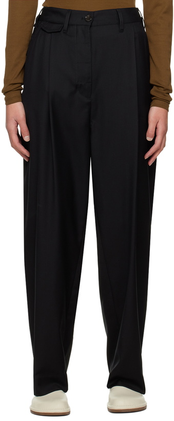 Photo: Totême Black Fluid Trousers