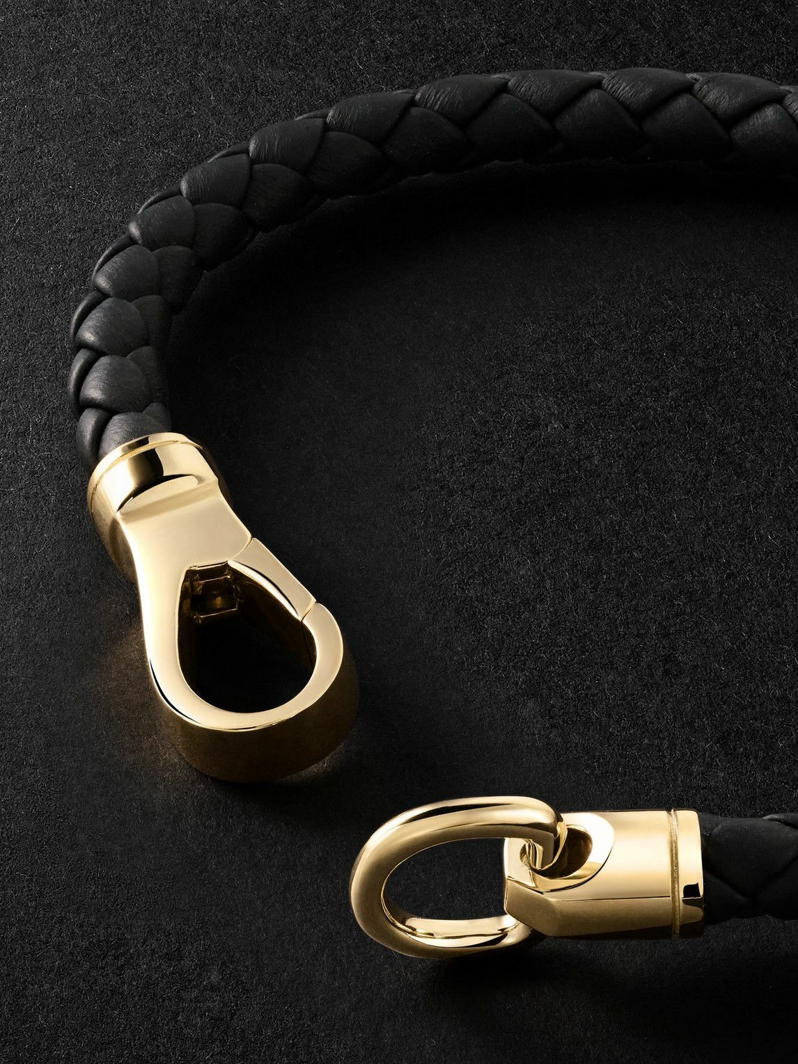 John Hardy - Braided Leather and 14-Karat Gold Bracelet - Gold