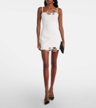 Blumarine Laser-cut crêpe cady minidress