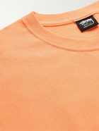 STÜSSY - Printed Cotton-Jersey T-Shirt - Orange