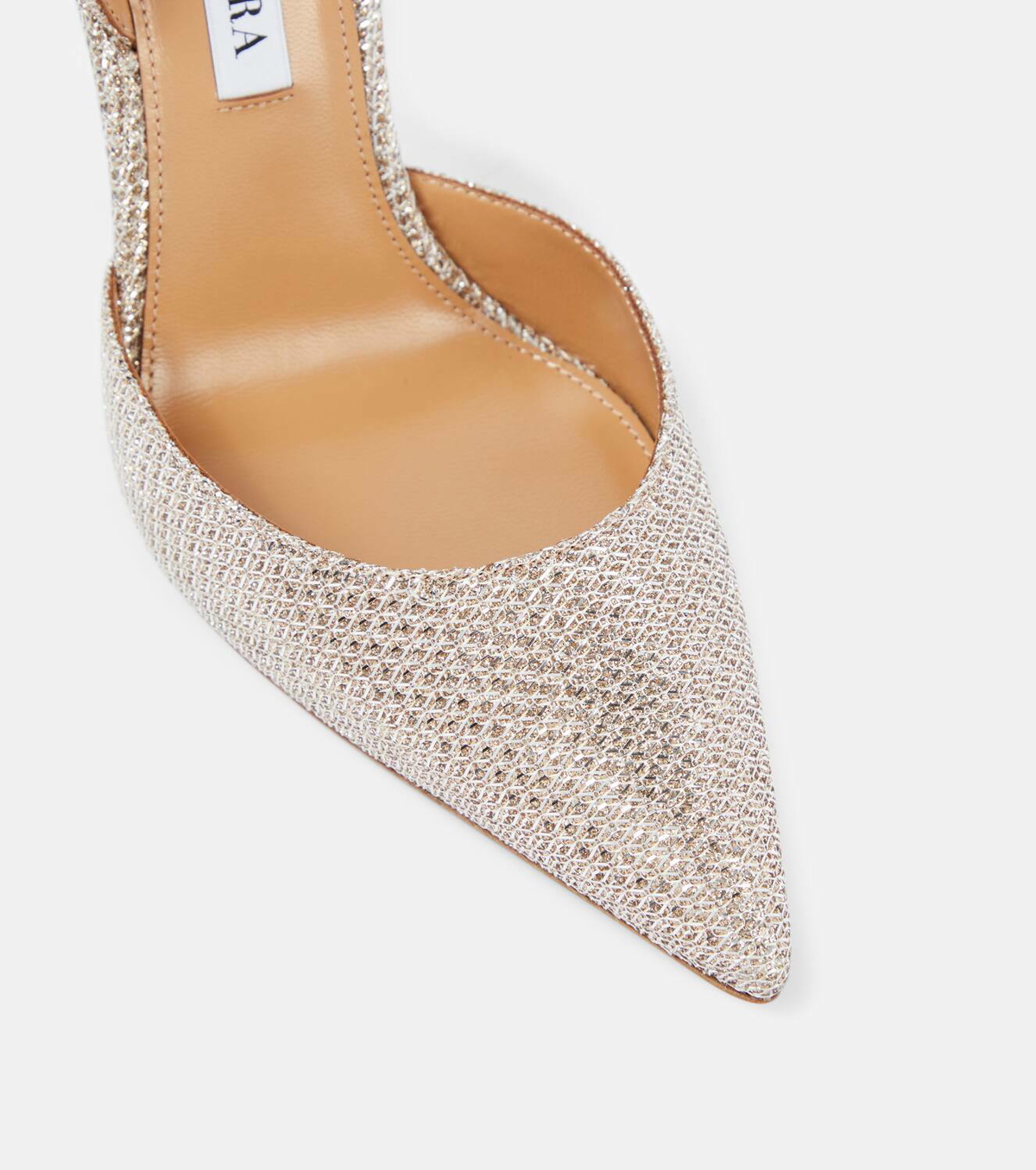 aquazzura nude pumps