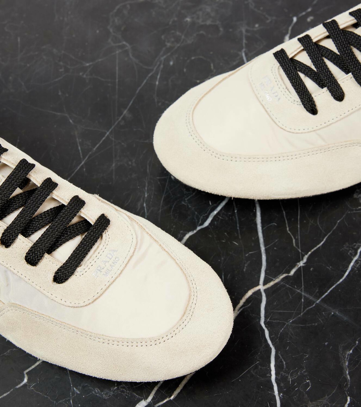 Prada Collapse Re-Nylon suede-trimmed sneakers Prada